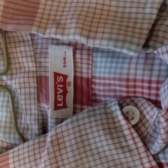 Vintage 60 70 s shirt. Levi. White tag. Pink. - Picture 2 of 4